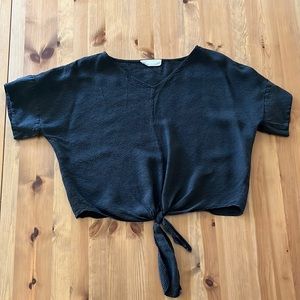 Everlane Tie-front Cupro Top